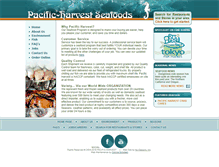 Tablet Screenshot of pacificharvestseafoods.com